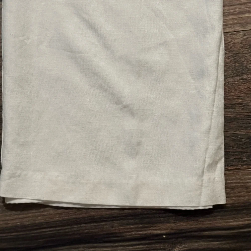 Aqua cotton and linen lined pants size XS - Picture 6 of 13